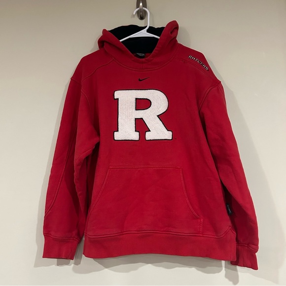 Nike Rutgers Scarlet Knights Center Swoosh Hoodie - Picture 1 of 6